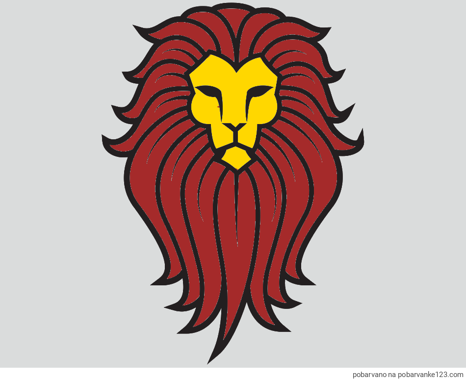 POBARVANA POBARVANKA - Pobarvanka leva z bujno grivo