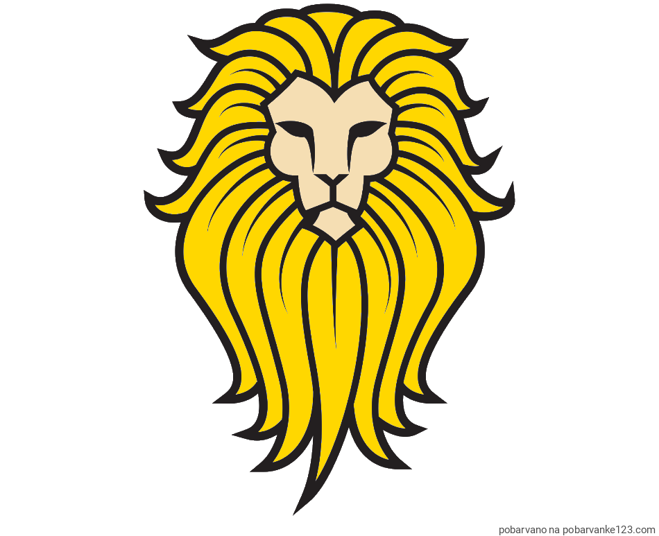 POBARVANA POBARVANKA - Pobarvanka leva z bujno grivo