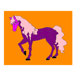 Pobarvana pobarvanka - Pobarvanka lisastega konja