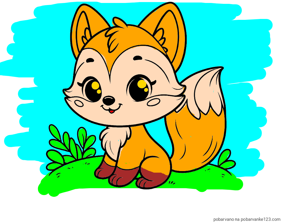 POBARVANA POBARVANKA - Pobarvanka lisičke