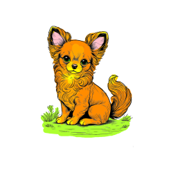 Pobarvana pobarvanka - Pobarvanka ljubke čivave