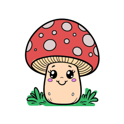 Pobarvana pobarvanka - Pobarvanka ljubke gobe