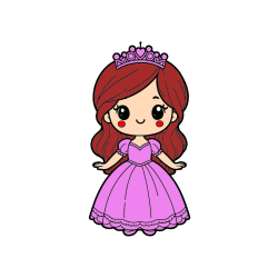 Pobarvana pobarvanka - Pobarvanka ljubke princeske