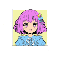 Pobarvana pobarvanka - Pobarvanka ljubke punčke v anime slogu