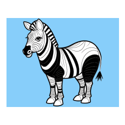 Pobarvana pobarvanka - Pobarvanka ljubke zebre