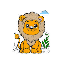 Pobarvana pobarvanka - Pobarvanka ljubkega leva