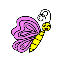 Pobarvana pobarvanka - Pobarvanka ljubkega metulja