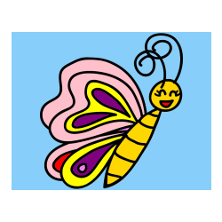 Pobarvana pobarvanka - Pobarvanka ljubkega metulja