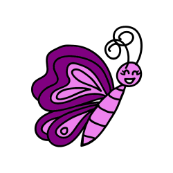 Pobarvana pobarvanka - Pobarvanka ljubkega metulja