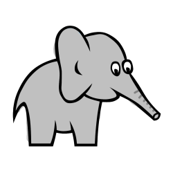 Pobarvana pobarvanka - Pobarvanka ljubkega slončka