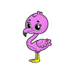 Pobarvana pobarvanka - Pobarvanka majhnega flaminga