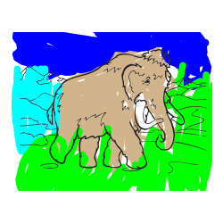 Pobarvana pobarvanka - Pobarvanka mamut