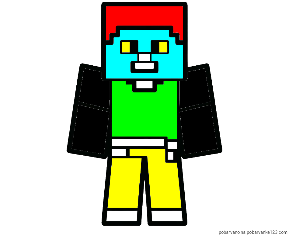 POBARVANA POBARVANKA - Pobarvanka Minecraft figurice