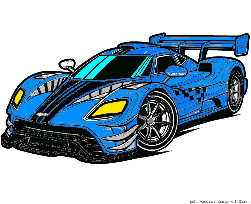 POBARVANA POBARVANKA - Pobarvanka modernega športnega avtomobila