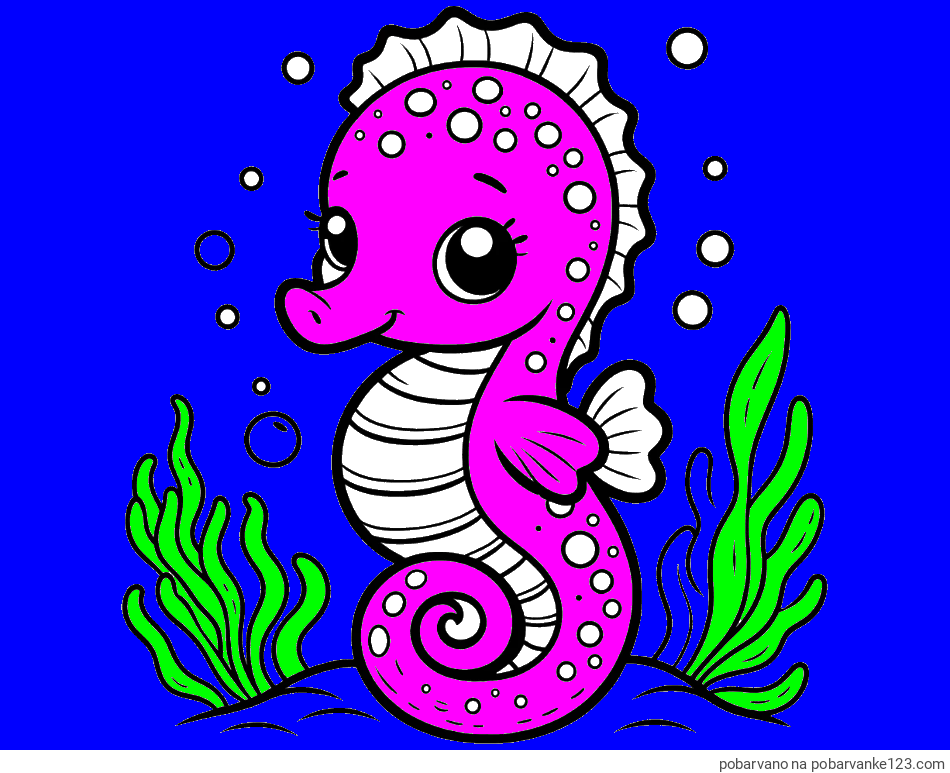 POBARVANA POBARVANKA - Pobarvanka morskega konjička