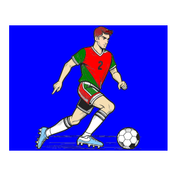 Pobarvana pobarvanka - Pobarvanka nogometaša