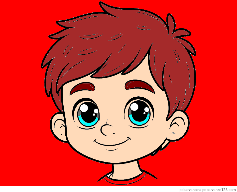 POBARVANA POBARVANKA - Pobarvanka obraza fanta