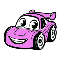 Pobarvana pobarvanka - Pobarvanka otroškega avtomobila