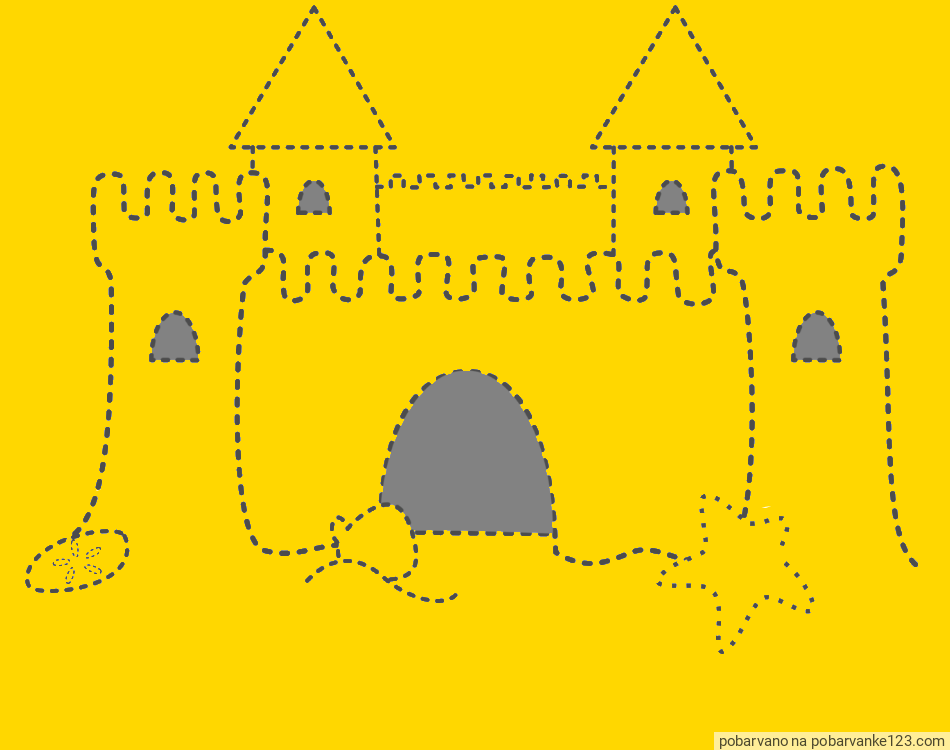 POBARVANA POBARVANKA - Pobarvanka peščenega gradu