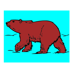 Pobarvana pobarvanka - Pobarvanka polarnega medveda na lovu