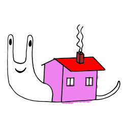 Pobarvana pobarvanka - Pobarvanka polžka s hiško