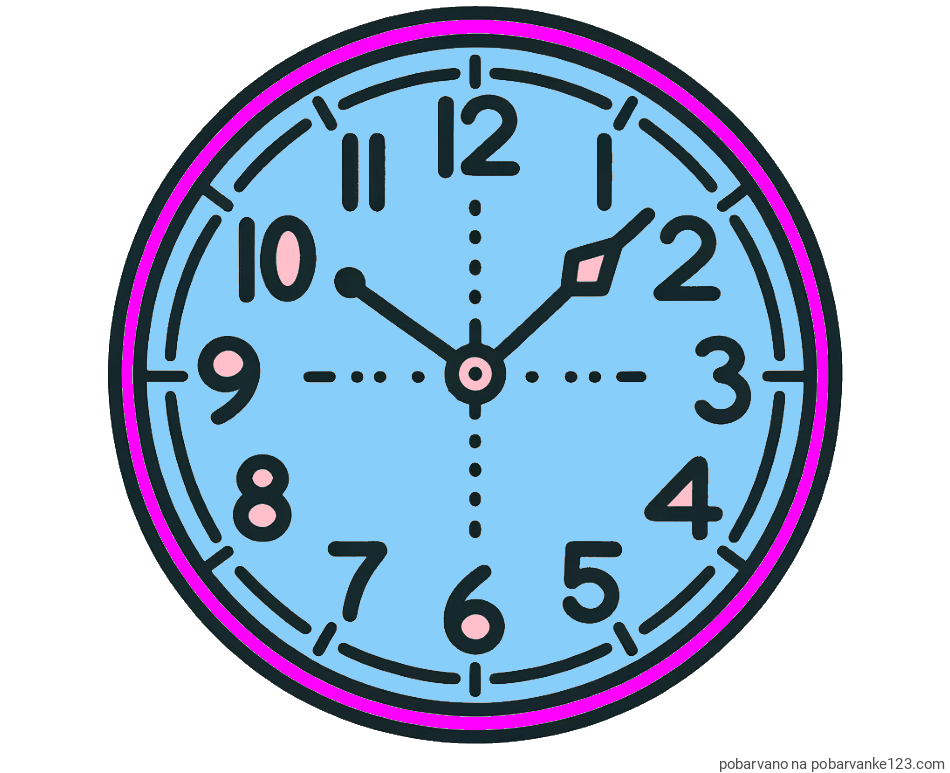 POBARVANA POBARVANKA - Pobarvanka preproste ure