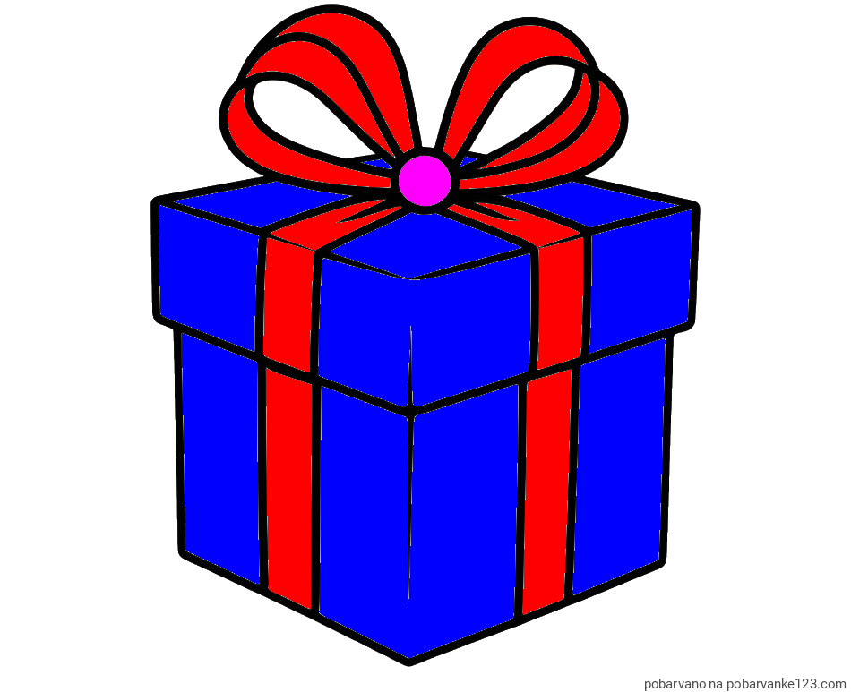 POBARVANA POBARVANKA - Pobarvanka preprostega darila