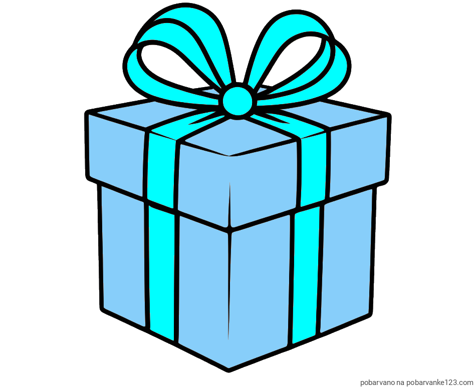 POBARVANA POBARVANKA - Pobarvanka preprostega darila