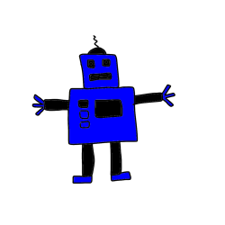 Pobarvana pobarvanka - Pobarvanka preprostega ROBOTA 🤖