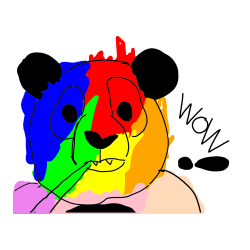 Pobarvana pobarvanka - Pobarvanka “Prestrašena panda”