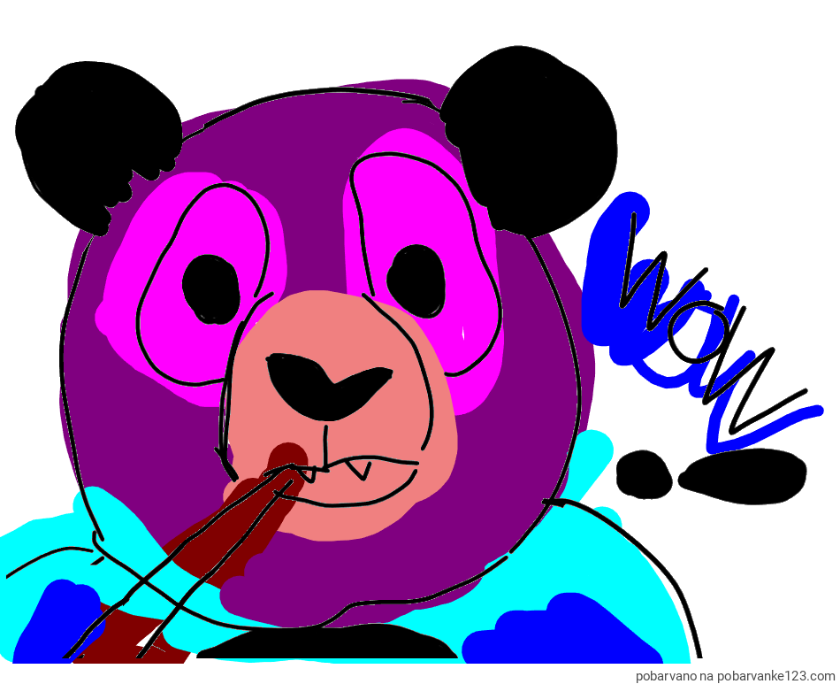 POBARVANA POBARVANKA - Pobarvanka “Prestrašena panda”