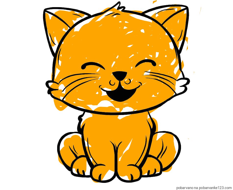 POBARVANA POBARVANKA - Pobarvanka prikupne mačke