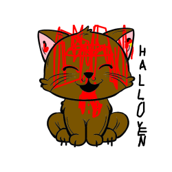 Pobarvana pobarvanka - Pobarvanka prikupne mačke