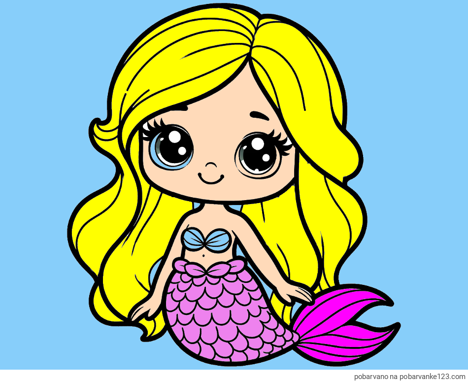 POBARVANA POBARVANKA - Pobarvanka prikupne morske deklice