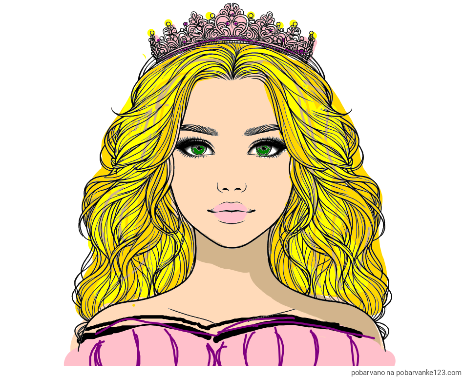 POBARVANA POBARVANKA - Pobarvanka prikupne princeske