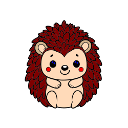 Pobarvana pobarvanka - Pobarvanka prikupnega ježa