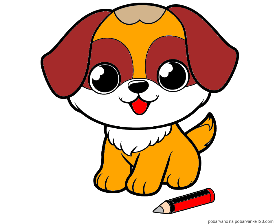 POBARVANA POBARVANKA - Pobarvanka prikupnega kužka