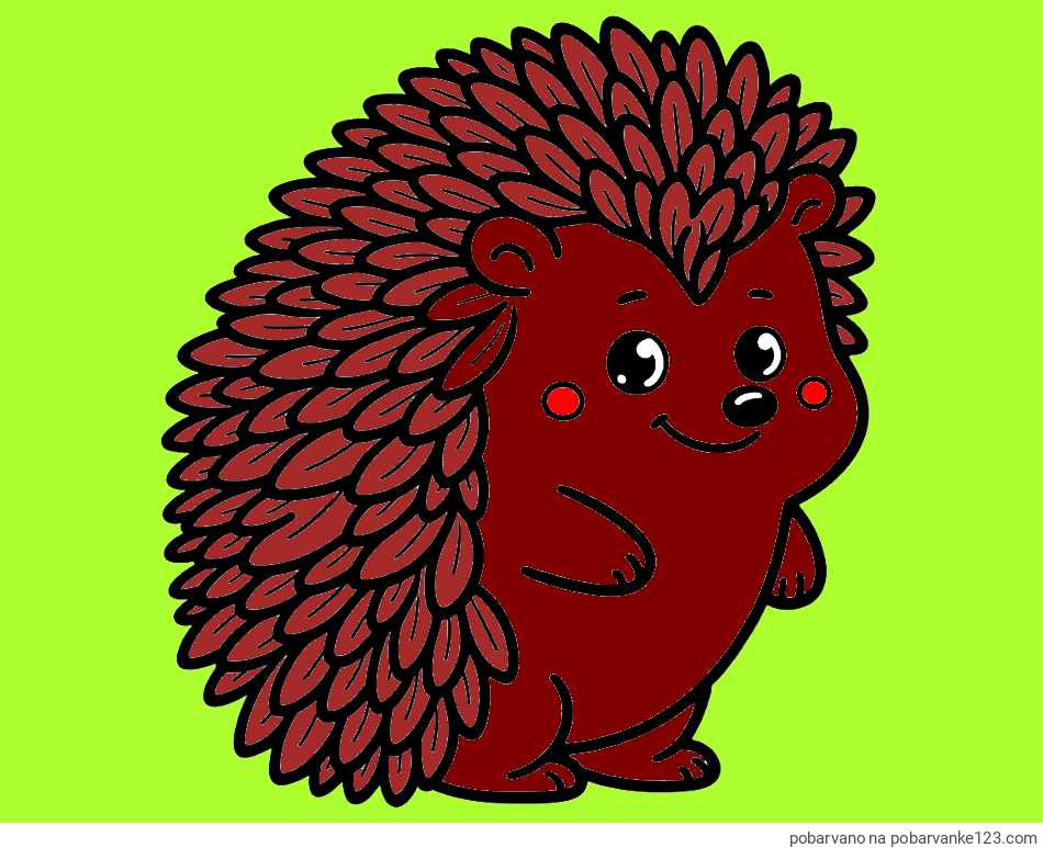 POBARVANA POBARVANKA - Pobarvanka prisrčnega ježka