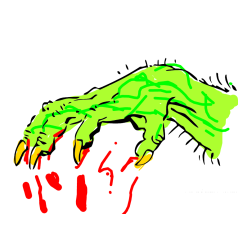 Pobarvana pobarvanka - Pobarvanka roke pošasti