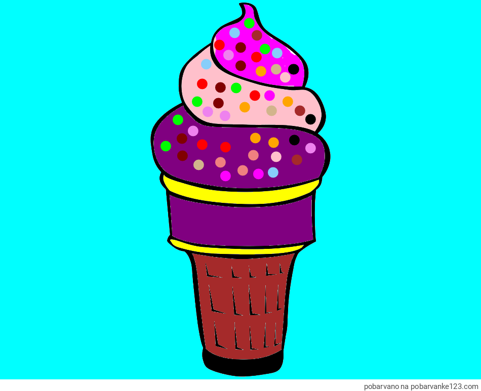 POBARVANA POBARVANKA - Pobarvanka sladoled