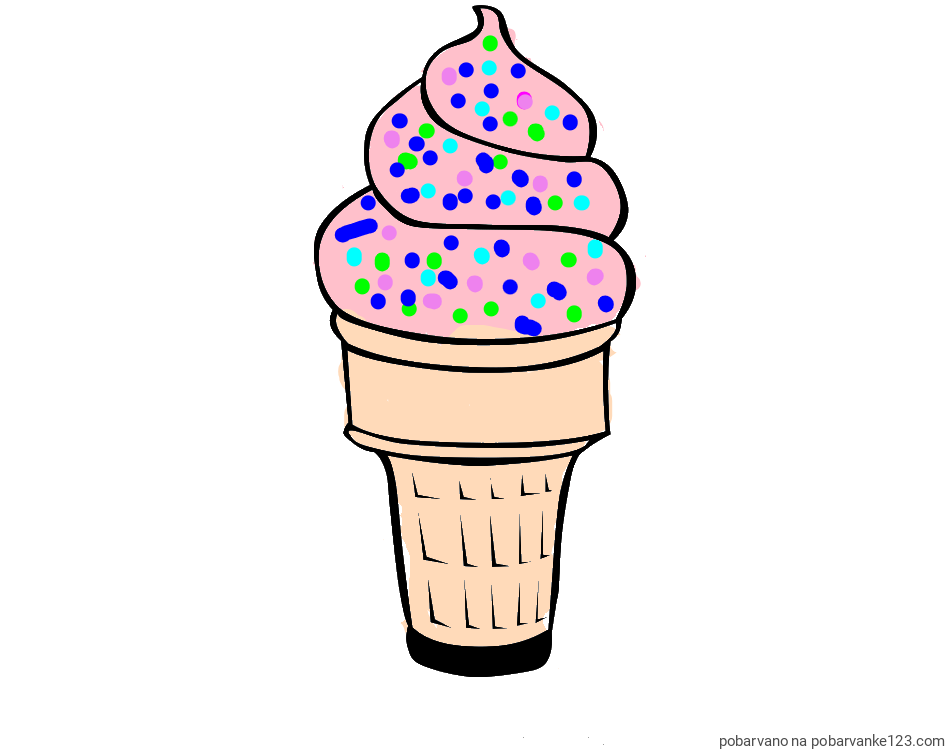 POBARVANA POBARVANKA - Pobarvanka sladoled