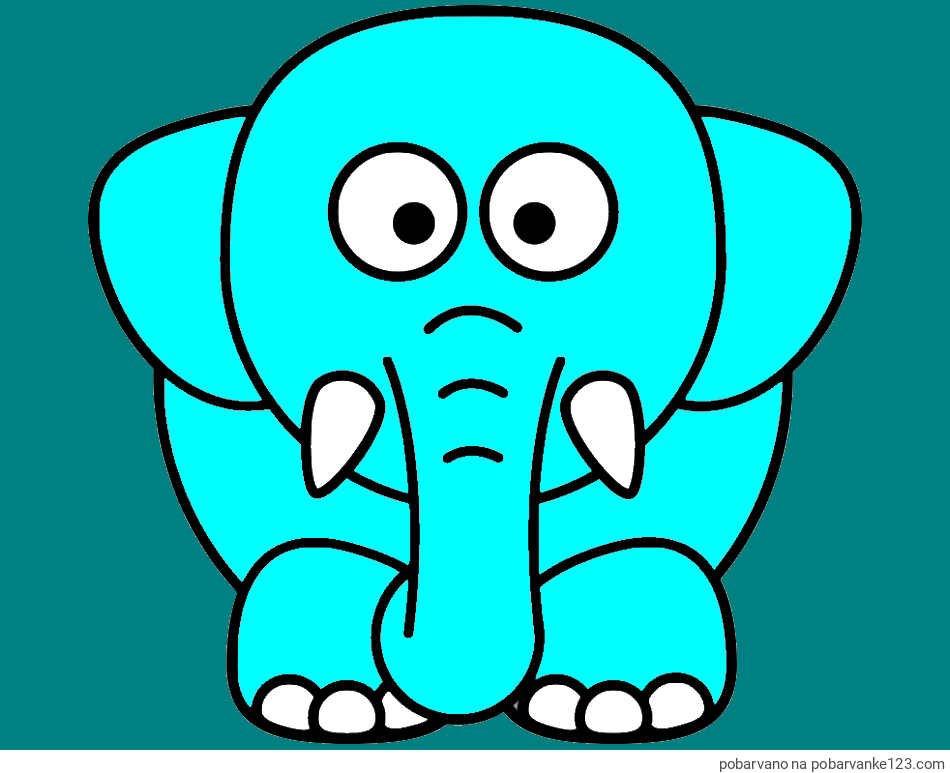 POBARVANA POBARVANKA - Pobarvanka slona