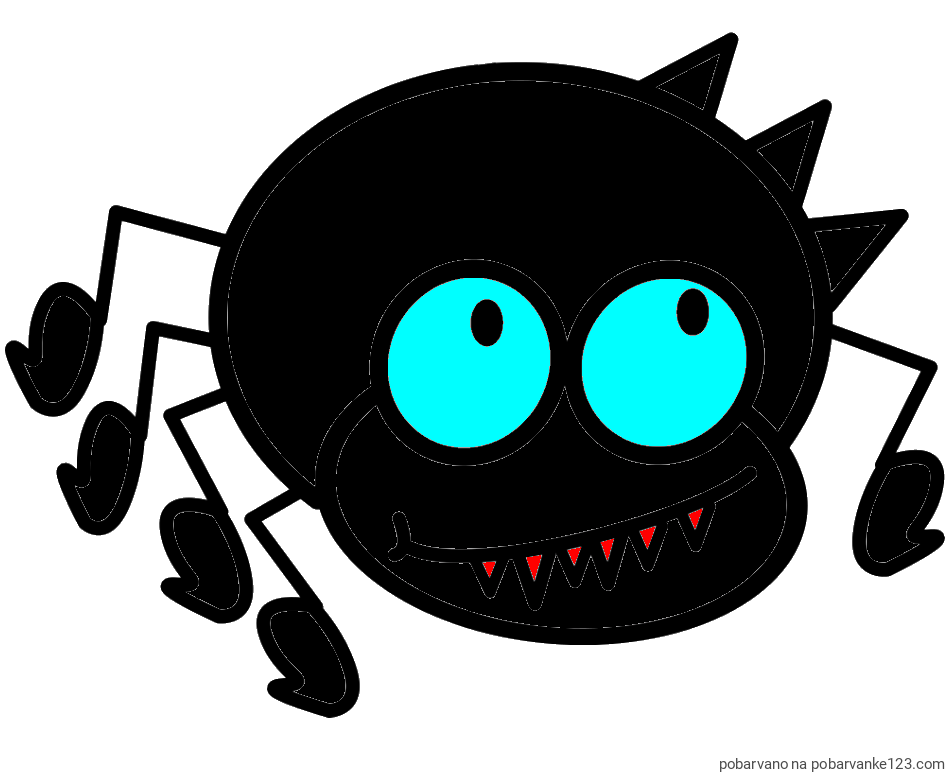 POBARVANA POBARVANKA - Pobarvanka smešnega pajka