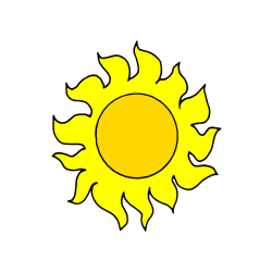 Pobarvana pobarvanka - Pobarvanka sonca