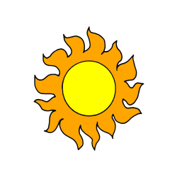 Pobarvana pobarvanka - Pobarvanka sonca