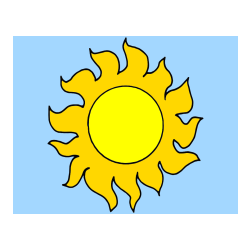 Pobarvana pobarvanka - Pobarvanka sonca