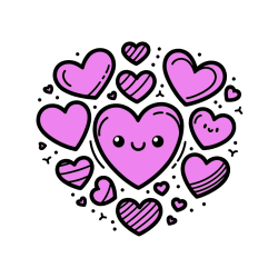 Pobarvana pobarvanka - Pobarvanka srčkov