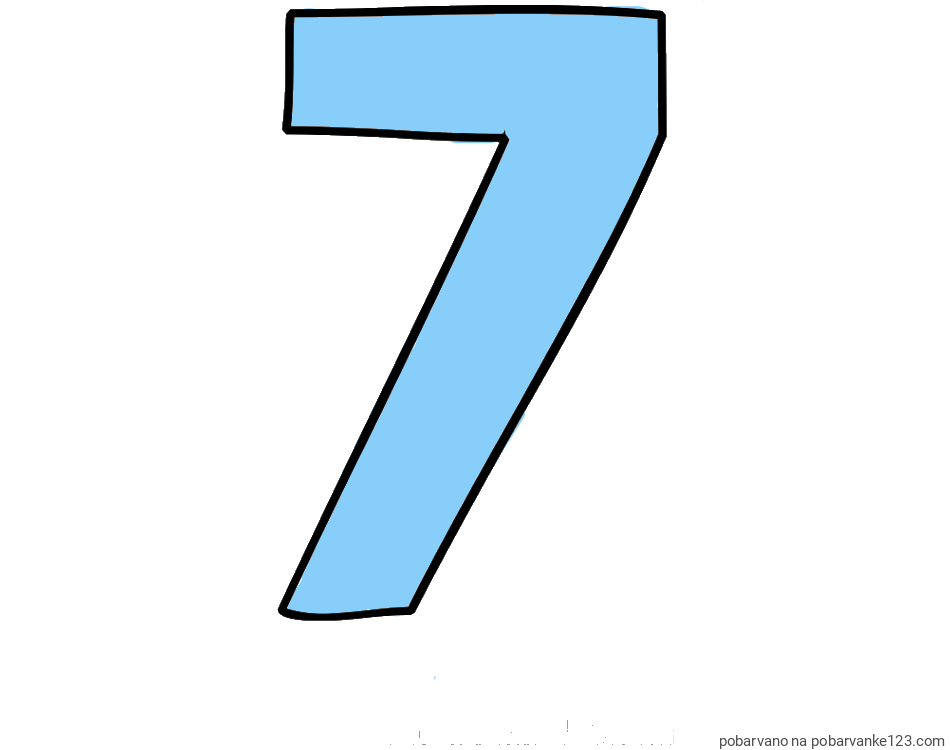 POBARVANA POBARVANKA - Pobarvanka številke sedem (7)
