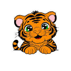 Pobarvana pobarvanka - Pobarvanka tigrček