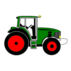 Pobarvana pobarvanka - Pobarvanka velikega in zmogljivega traktorja